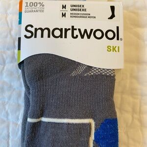 Smartwool Unisex Gray and Blue Ski Socks